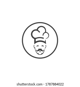 hat chef logo template vector illustration