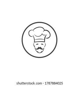 hat chef logo template vector illustration