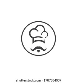 hat chef logo template vector illustration