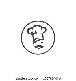 hat chef logo template vector illustration