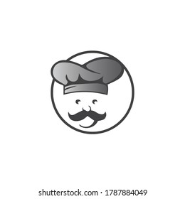 hat chef logo template vector illustration