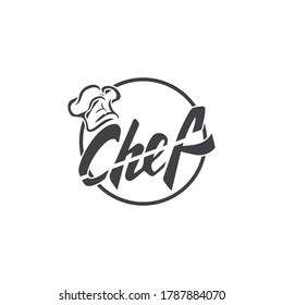 hat chef logo template vector illustration