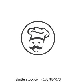 hat chef logo template vector illustration