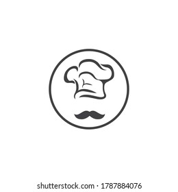 hat chef logo template vector illustration
