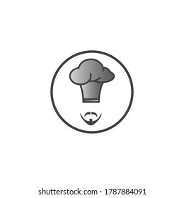 hat chef logo template vector illustration