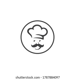 hat chef logo template vector illustration