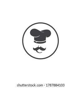 hat chef logo template vector illustration