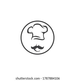 hat chef logo template vector illustration