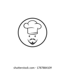 hat chef logo template vector illustration