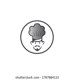 hat chef logo template vector illustration