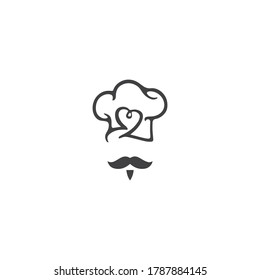 hat chef logo template vector illustration