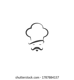 hat chef logo template vector illustration