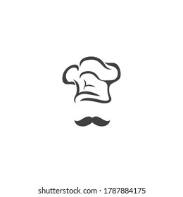 hat chef logo template vector illustration