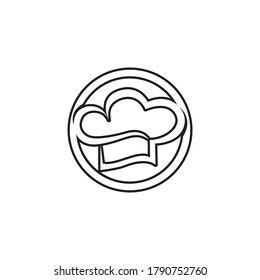 hat chef logo template vector illustration