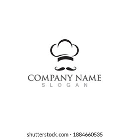 hat chef logo template vector illustration