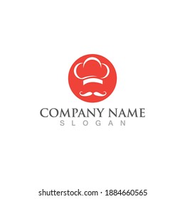 hat chef logo template vector illustration