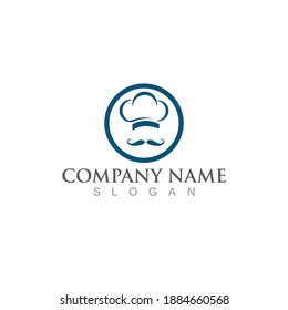hat chef logo template vector illustration