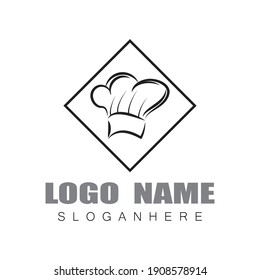 hat chef logo template vector illustration