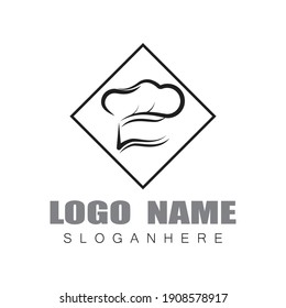 hat chef logo template vector illustration