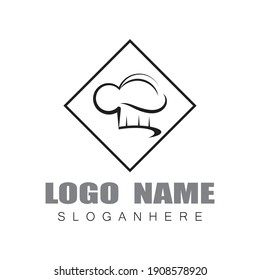 hat chef logo template vector illustration