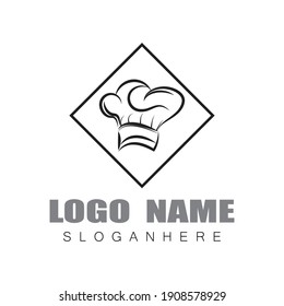 hat chef logo template vector illustration