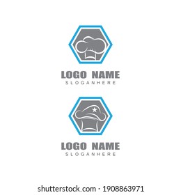 hat chef logo template vector illustration