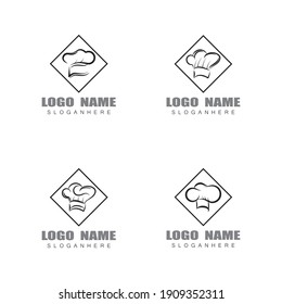 hat chef logo template vector illustration