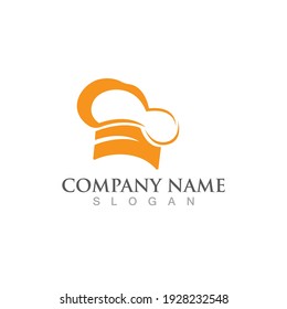 hat chef logo template vector illustration