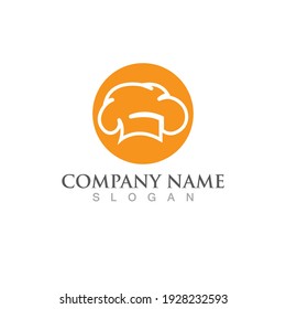 hat chef logo template vector illustration