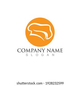 hat chef logo template vector illustration