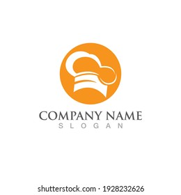 hat chef logo template vector illustration