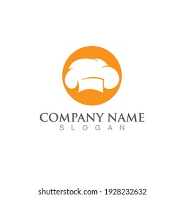hat chef logo template vector illustration