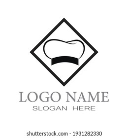 hat chef logo template vector illustration