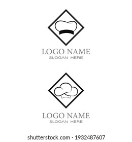 hat chef logo template vector illustration