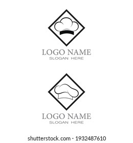 hat chef logo template vector illustration