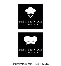 hat chef logo template vector illustration
