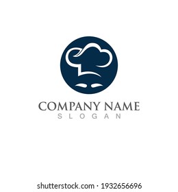 hat chef logo template vector illustration