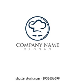 hat chef logo template vector illustration