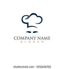 hat chef logo template vector illustration