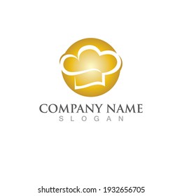 hat chef logo template vector illustration