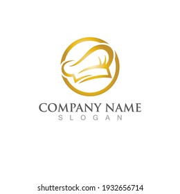 hat chef logo template vector illustration