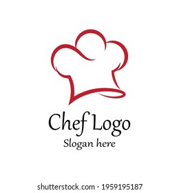 hat chef logo template vector illustration