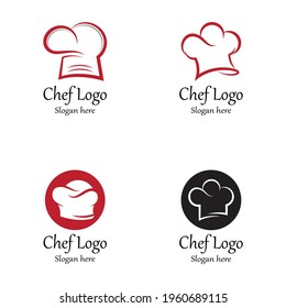 hat chef logo template vector illustration