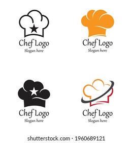 hat chef logo template vector illustration