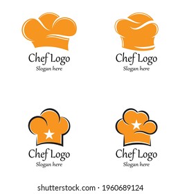 hat chef logo template vector illustration