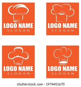hat chef logo template vector illustration