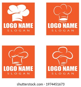 hat chef logo template vector illustration
