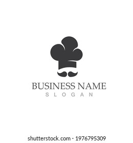 hat chef logo template vector illustration