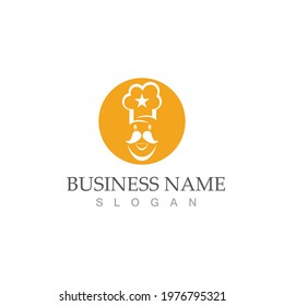 hat chef logo template vector illustration