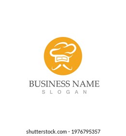 hat chef logo template vector illustration